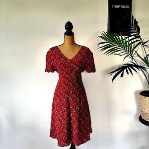 The Territory Ahead - Floral Red Dress